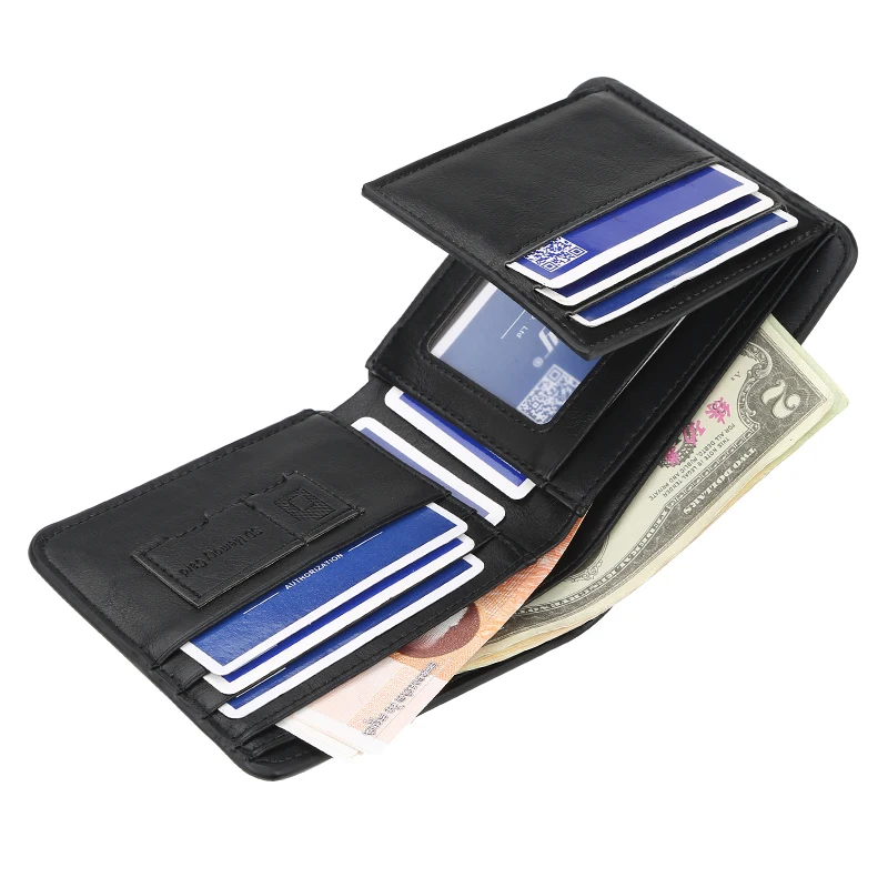 Мужские бумажники и кошельки мужские визитницы двойные передние карманные бумажники с коробкой визитница из натуральной кожи мужской клатч-кошелек