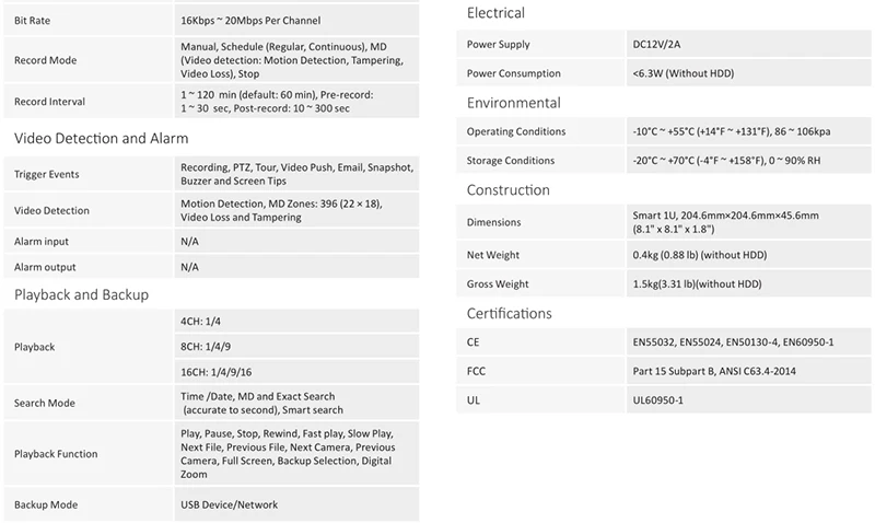 NVR4104-4KS2/NVR4108-4KS2/NVR4116-4KS2 без POE 4/8/16 системы безопасности-канальный Смарт 1U 4K и H.265 Lite Сетевой Видео Регистраторы