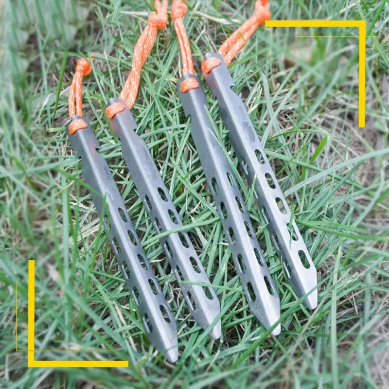Открытый Bivouac гвоздь V-shaped ветрозащитный из титана для палатки ногтей титановый сплав ногтей