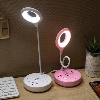 

Creative Intelligent Socket Lamp Household LED Light Socket Adapter USB Charging Multi-functional Outlet Strips Students Accommo