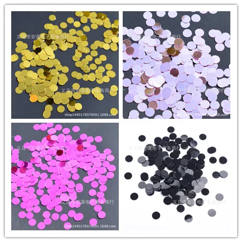 

circular/Wedding decorations/15 grams Sequins PVC Flat for DIY Card Making Craft Color Collection