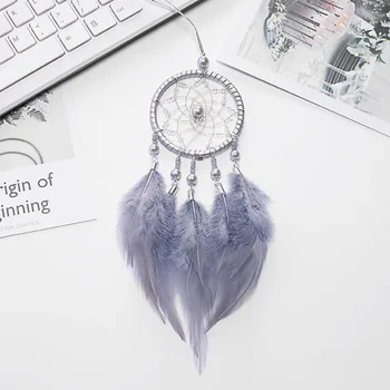 

Pink Feather Dream Catcher Wind Chimes Hanging Dreamcatcher Christmas Party Home Decoration