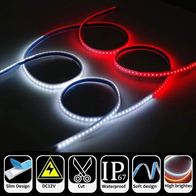 2pcs �ڵ��� ���� ��� ��Ʈ�κ� ������ ��Ʈ�� ��� Safety12V 120cm LED ������ ��� LED �ֺ� ���� ��Ʈ��