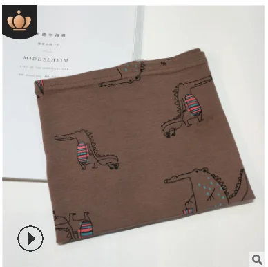 Baby Kids Girl Boy Hat or Scarf Newborn Toddler O Shawl Neckerchief Beanie Cap Cute Cartoon Printing Pink Black Red - Цвет: 1