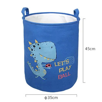 

Foldable Laundry Basket Dirty Laundry Hamper Clothing Storage Basket Cute Cartoon Storage Box Cotton Linen Kids Toy Organizer