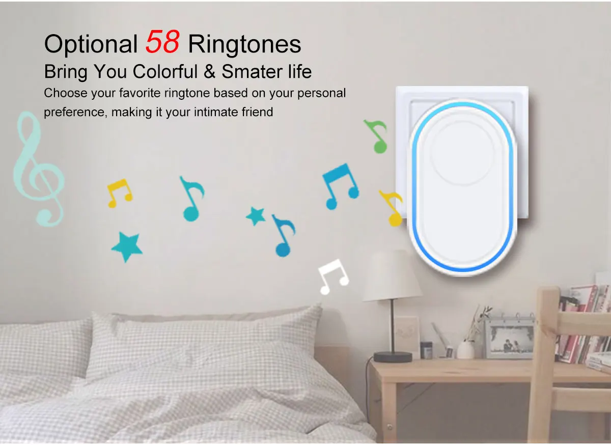 ZONAN DB11 DB10 Smart Home Wifi Tuya Doorbell Alarm System 58 Sound Apartment Bell 433MHz Wireless Detectors Security Alarm doorbell screen intercom