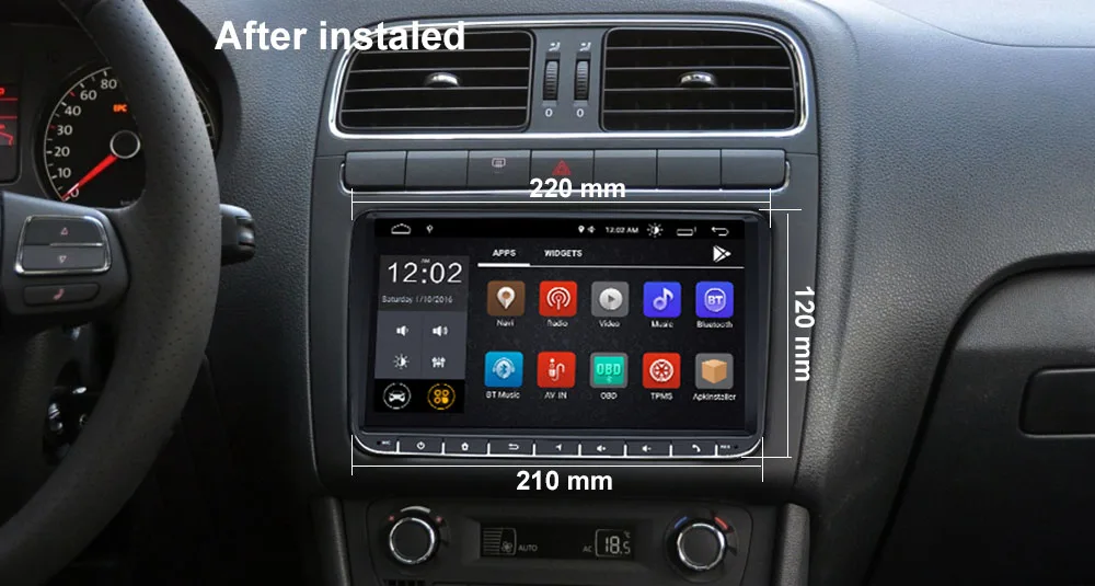 Discount 9" Android 9.0 Car radio Stereo GPS Navigation for VW Skoda Octavia golf 5 6 touran passat B6 jetta polo tiguan RDS 0