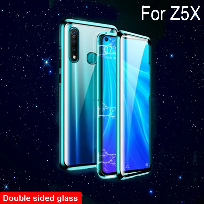 Роскошный Магнитный адсорбционный ЧЕХОЛ ДЛЯ VIVO Z5X z5x, металлическая рамка, двусторонняя стеклянная крышка для VIVO Z5 X, защитный чехол для телефона, оболочка
