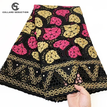 

Swiss lace fabric embroidery African 100% cotton fabrics Swiss voile lace popular Dubai style swiss voile lace in switzerland