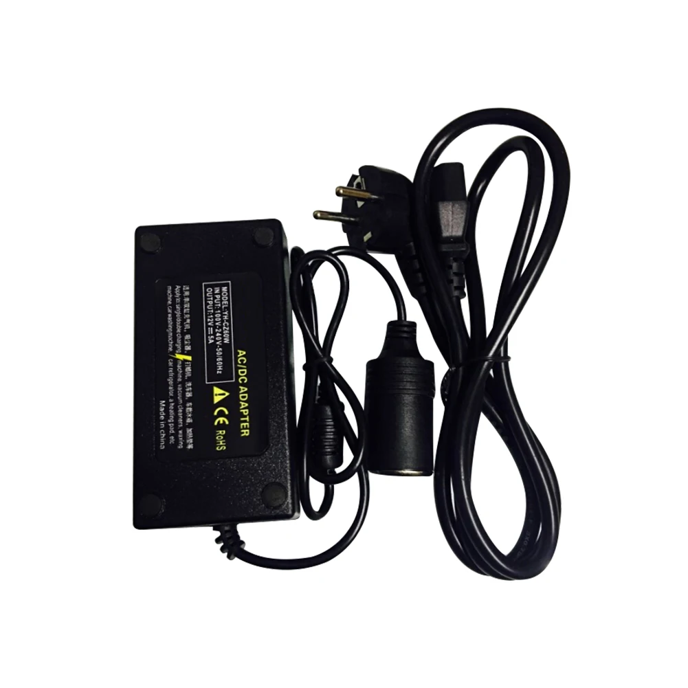 Car Home Power Converter 220V Input 12V Output Car Cigarette Lighter Socket Vacuum Cleaner Refrigerator Adapter