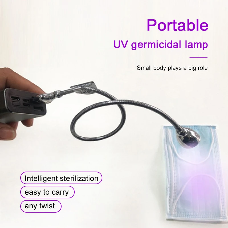 Esterilizador UV Germicidal Lamp Portable Ultraviolet LED Portable Lamp Home Office UVC Lamp Stick Sterilize Kill Mite Light