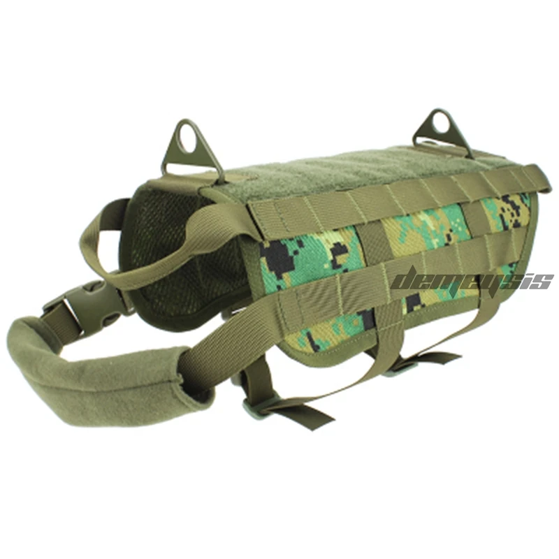 Тактический Жилет для собаки Молл для прогулки походы охотничьи Тактические Военные тренировочные ремни для обслуживания собаки - Цвет: wldigi