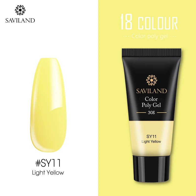 30ml SY11 SAVILAND цветной полигель для наращивания пальцев 24 Цвета УФ-гель для быстрого наращивания 30 г/15 г полигель-лак для ногтей Твердый Гель-лак для ногтей - Цвет: 30ml SY11