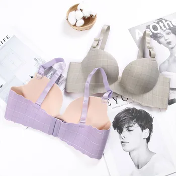 

Fashion Sexy Bras for Women Wire Free Brassiere Plunge Unlined Ladies Bra Female Bralette Underwear A B C Cup