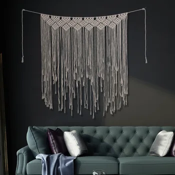 

Wedding Curtain Macrame Wall Hanging Pattern Woven Tapestry Wall Art Backgroud Decor Boho Chic Room Large Woven Wall Tapestry