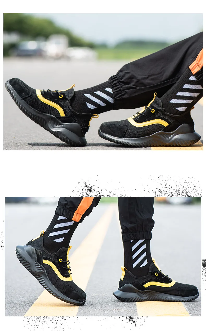 Vertvie/Рабочая защитная обувь для мужчин и женщин; дышащие сетчатые ботинки со стальным носком; мужские повседневные ботинки с защитой от проколов