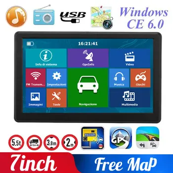 

VEHEMO 7" Inch Portable Car GPS Navigation FM/8G/DDR256M HD Capacitive Screen Free Europe North America Southeast Asia Map