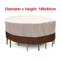 Oxford Cloth Waterproof Round Table Dust Cover Outdoor Furniture Dustproof Sofa Chair Snow Rain Patio Protective Case 2
