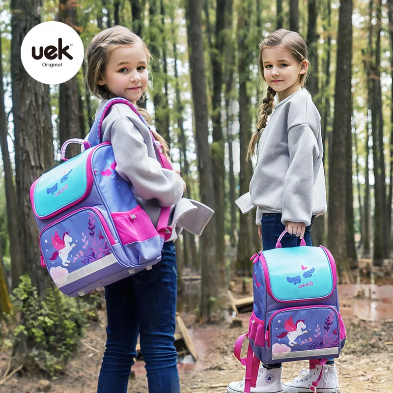 

UEK Schoolbag for Elementary School Students Men And Women School Bag 6-10-Year-Old 3-6 Grade Large Size Dinosaur-No-Mori Burden