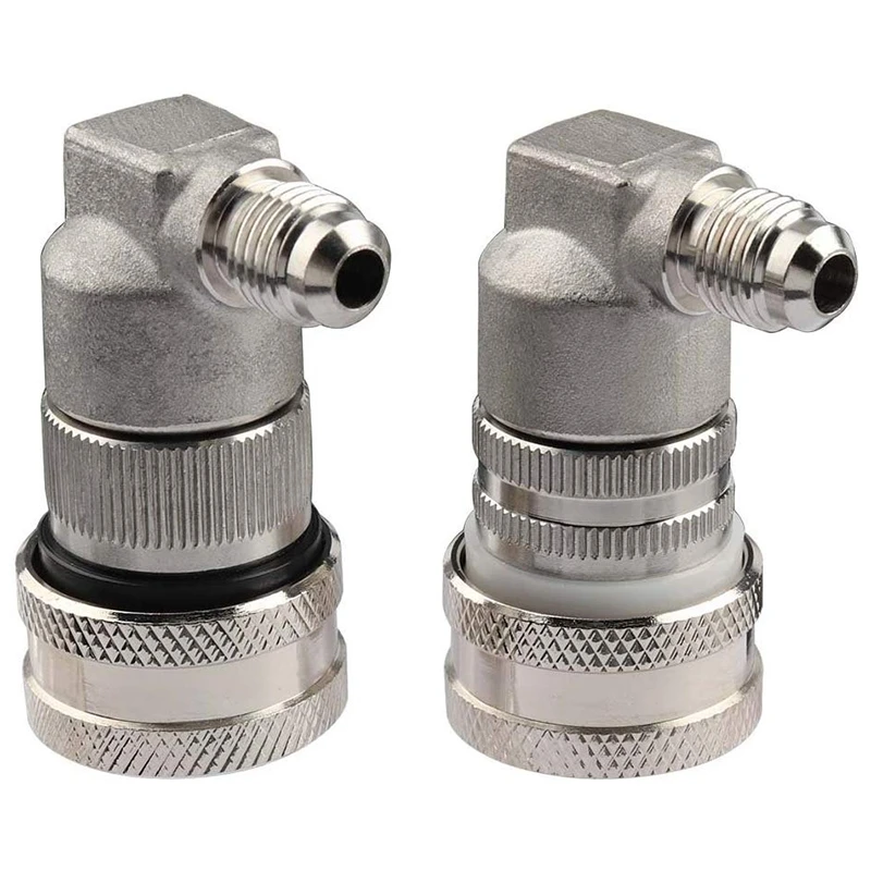 

Stainless Steel Ball Lock Disconnect with MFL 1/4 Inch Fitting, Gas and Liquid Corny Fitting, Fits Both the John Guest and Stain