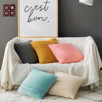 

Pastoral Style Hipster Linen Flower Color Throw Pillow Cover Sofa Car Back Cushion Covers Home Soft Loading Accessories Photogra