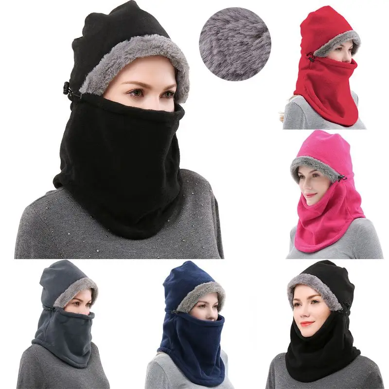 Мужская и женская ветрозащитная зимняя утолщенная флисовая шапка Skullies Beanies