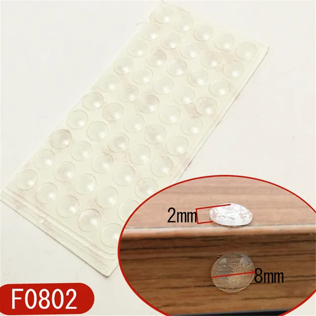 Cabinet Bumpers Door Stops Noisy Bumper Self Adhesive Soft Anti Slip Silicone Rubber Feet Pads  Shock Absorber 50/100/200 Grains F0802