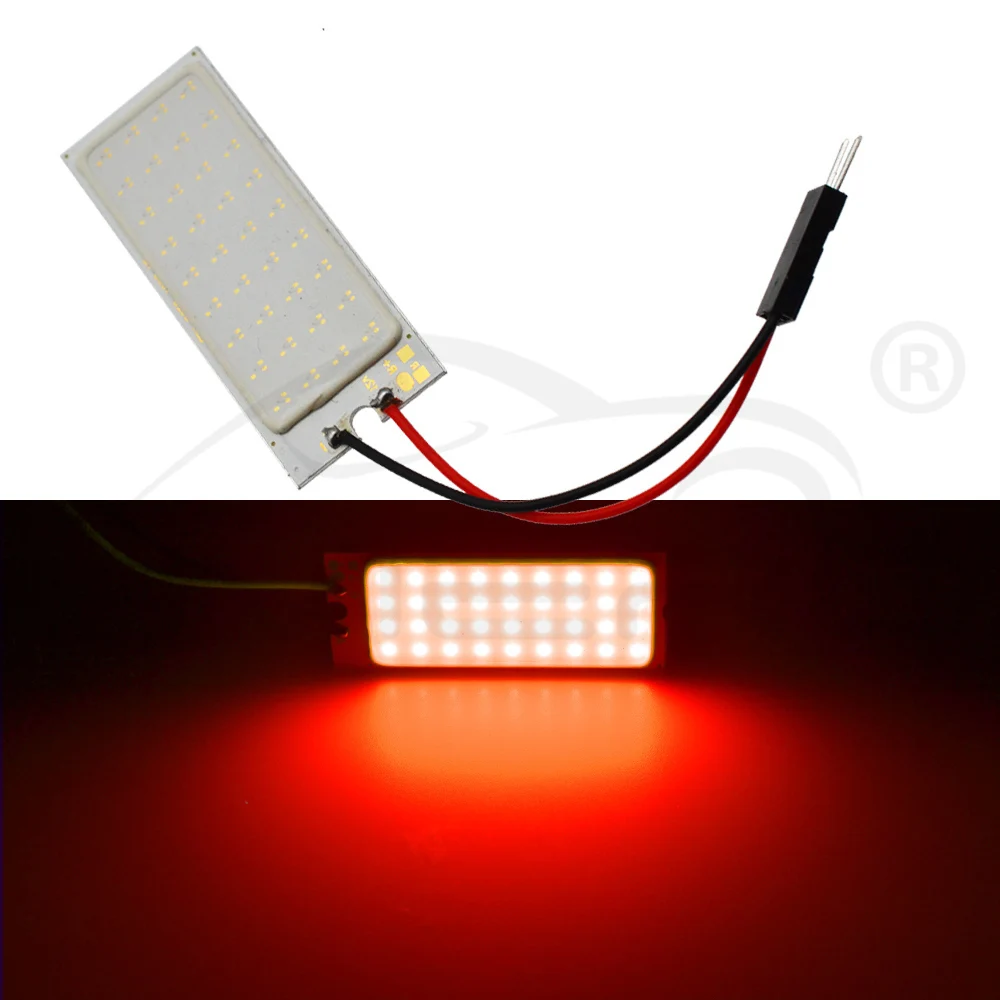 Hviero Red White T10 W5W C5W C10W 24 36 48Smd Cob Led Panel Auto Reading Map Lamp Panel light Dome Festoon BA9S 3Adapter DC 12v Car Led