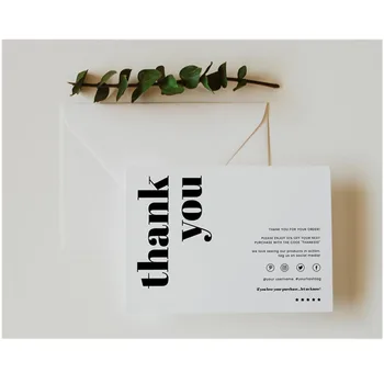 

Small Business Thank You cards Insert Cards Thank You For Business Card Social Media Cards
