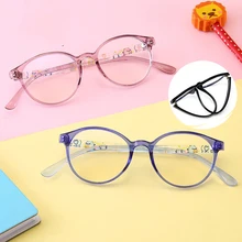 Kids Anti-blue light Glasses Frame Ultralight Eyeglass Children TR90 Silicone Boy Computer Girl Game Protective Goggle