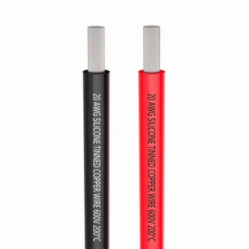 

20 AWG Electrical Wire [3 m Black And 3 m Red] Hook Up wire Cable Flexible Silicone Wire of Tinned Copper Wire