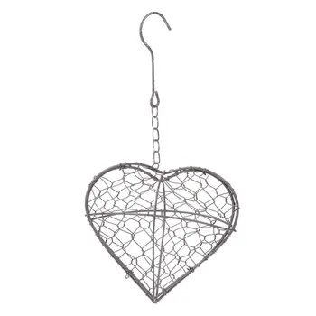 

Flower Hanging Basket Heart Shape Dwarf Trees Potted Classic Ironed Wall Planter Pot Shelf Home Decoration Wall Plants Shelf