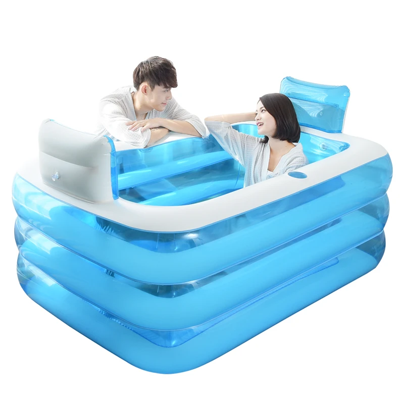 

Family Inflatable Tub Adult Bath Bucket Folding Couples Plastic Padded Warm Child Bath Tub plastic bath bucket
