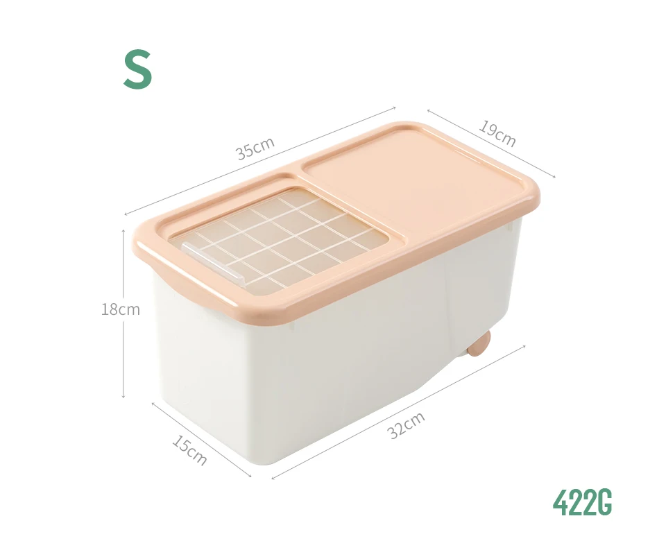 BNBS Kitchen Plastic Storage Rice Box Containers For Food Cereals Flour Sealed Box Crisper Rice Cans Kitchen Items Supplies