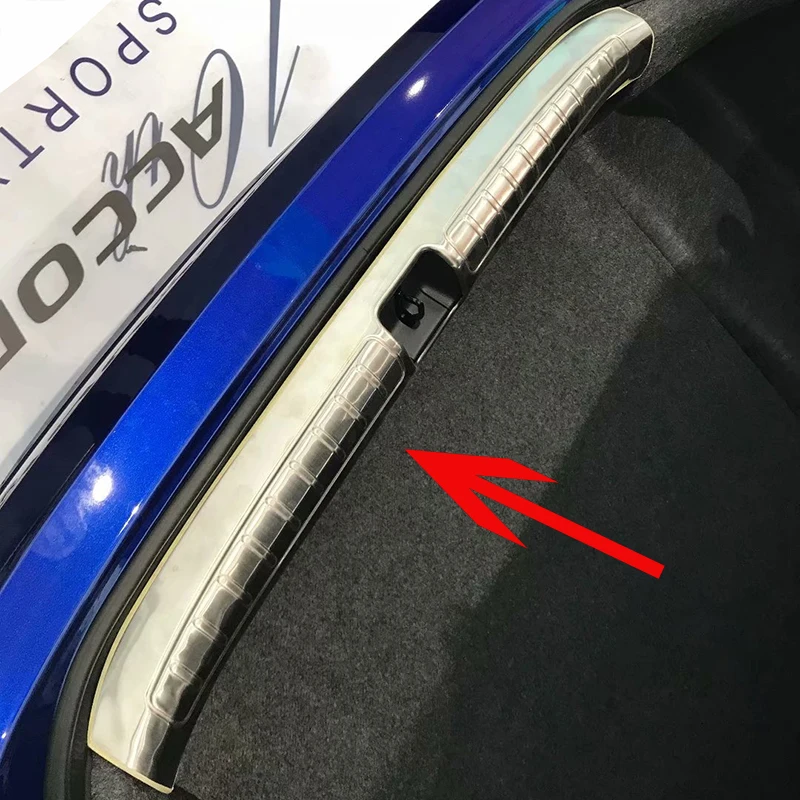 Для Honda Accord Хромовая Серебряная сталь Автомобильный багажник внутренний и наружный задний бампер педаль пластина панель Крышка автомобиля Стайлинг