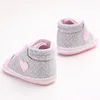 Baby Girls Shoes Polka Dots Heart Lace-Up Sneakers Soft Sole First Walkers Toddler Classic Casual Shoes for Newborn 4