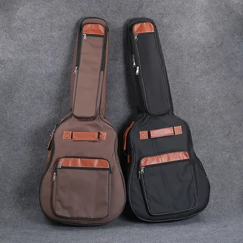

Oxford Fabric Acoustic Guitar Bag 40/41 Inch 8mm Case Double Shoulder Straps Padded Guitar Waterproof Backpack Guitar Carry Case