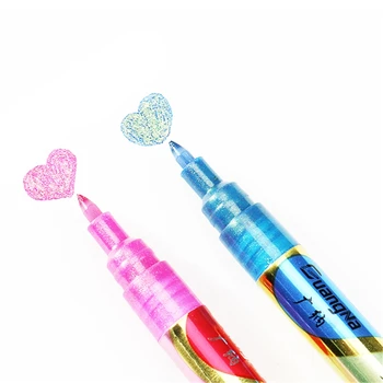 

12 Colors Glittering Marker Point Paint Marker Permanent Marker Pen DIY Art Mark