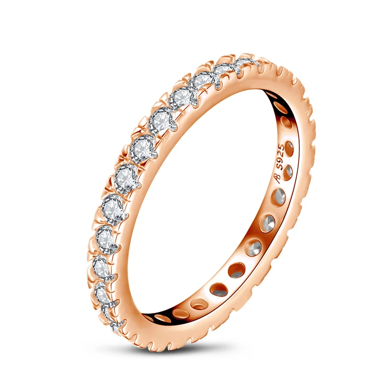 Кольца AINUOSHI из стерлингового серебра 925 пробы, обручальные кольца для женщин, имитация бриллиантов, свадебные серебряные кольца для невесты, ювелирные изделия