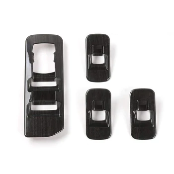 

Car Window Glass Lift Switch Button Panel Cover Trim Kit Frame Sticker Accessories for Ford F150 2015-2020,Black Wood