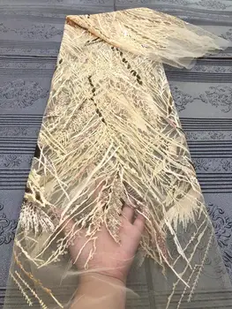 

2020 Latest Sequin Lace Fabric Sequence African Organza Lace Fabric High Quality African Organza Fabric For Wedding