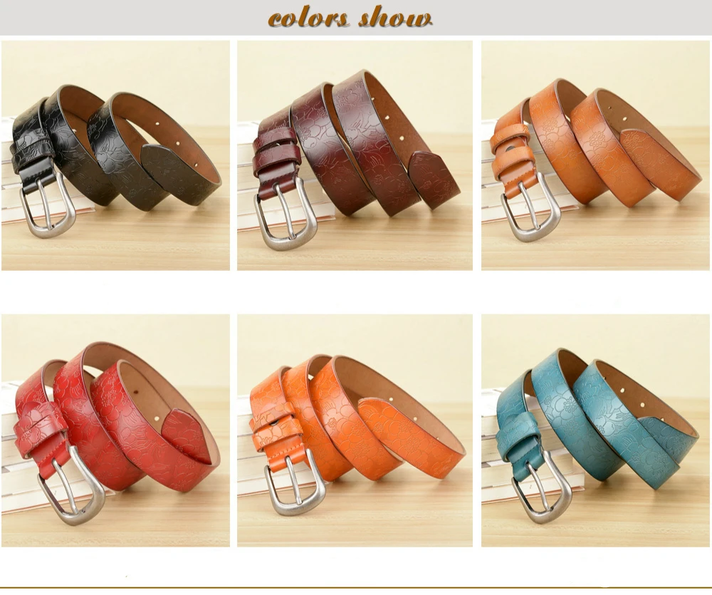 Genuine Leather Belts For Women Luxury Strap Female Fashion Classic Vintage Pin Buckle Men Belt Decoration Waist Belt