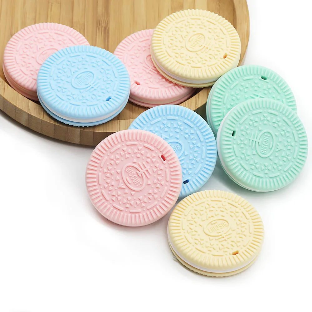 Cute-idea 1Pc Biscuits Baby Silicone Teether Food Grade OREO Cookie Teether DIY Baby Chew Necklace Teething Toys Baby goods Cute-idea 1Pc Biscuits Baby Silicone Teether Food Grade OREO Cookie Teether DIY Baby Chew Necklace Teething Toys Baby goods