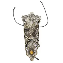 Для женщин Винтаж Ретро Хлопушка платье перчатки выдолбленные вышитые кружева без пальцев браслет крест-накрест на шнуровке стимпанк