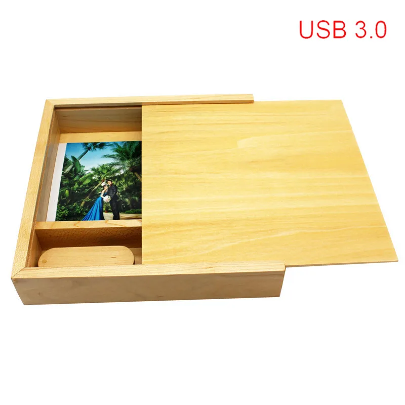 TEXT ME usb3.0 LOGO photography gift maple Wood+box usb flash drive pendrive 4GB 8GB 16GB 32GB usb 3.0 wooden LOGO