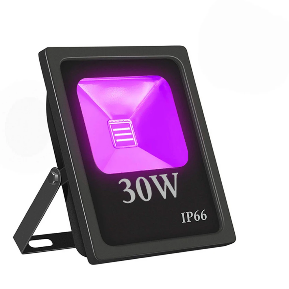 30W No induction 10 Вт 20 Вт 30 Вт 50 Вт 100 Вт индукционный Светодиодный УФ-прожектор светильник AC85-265V IP66 водонепроницаемый COB сценический Точечный светильник УФ-черный светильник вечерние светильник ing - Испускаемый цвет: 30W No induction