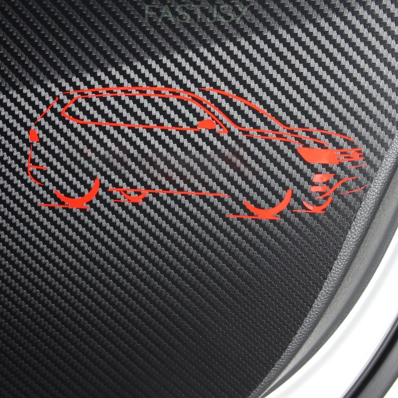 Black with red Для Tiguan второго поколения Противоскользящий коврик для двери защитная накладка для боковых кромок дверные коврики покрытие украшение автомобиля - Цвет: Black with red
