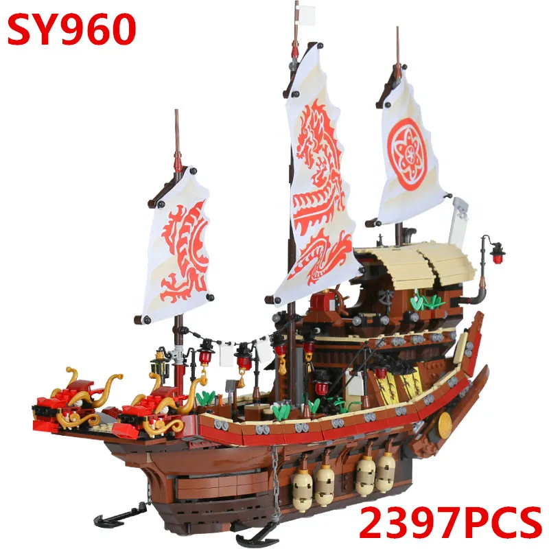 

70618 Destiny's Bounty Ninja Movie Boat Ship Model Building Blocks Bricks Kids DIY Gifts Toy