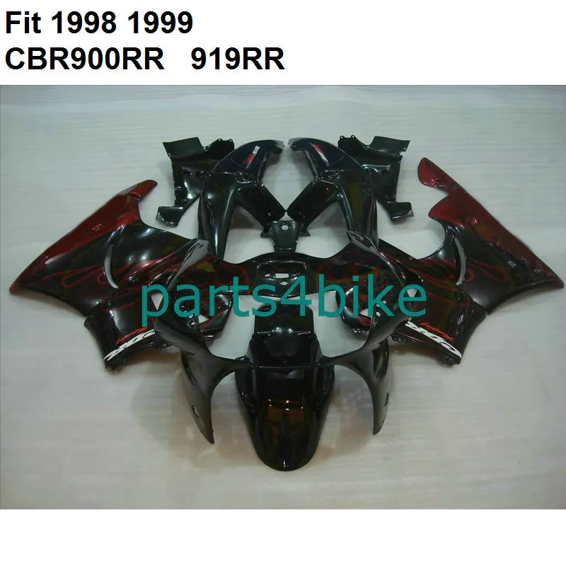 Корпусные детали для Honda Обтекатели CBR900RR 919 1998 1999 корпус с красным пламенем обтекатель комплект CBR 919RR 98 99 KL29