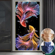 Рукоделие, Набор для вышивки крестиком «сделай сам», с принтом рыбок, принцессы, золотые рыбки, наборы для вышивки, полная вышивка, декор для вышивания крестиком Рукоделие, Набор для вышивки крестиком «сделай сам», с принтом рыбок, принцессы, золотые рыбки, наборы для вышивки, полная вышивка, декор для вышивания крестиком